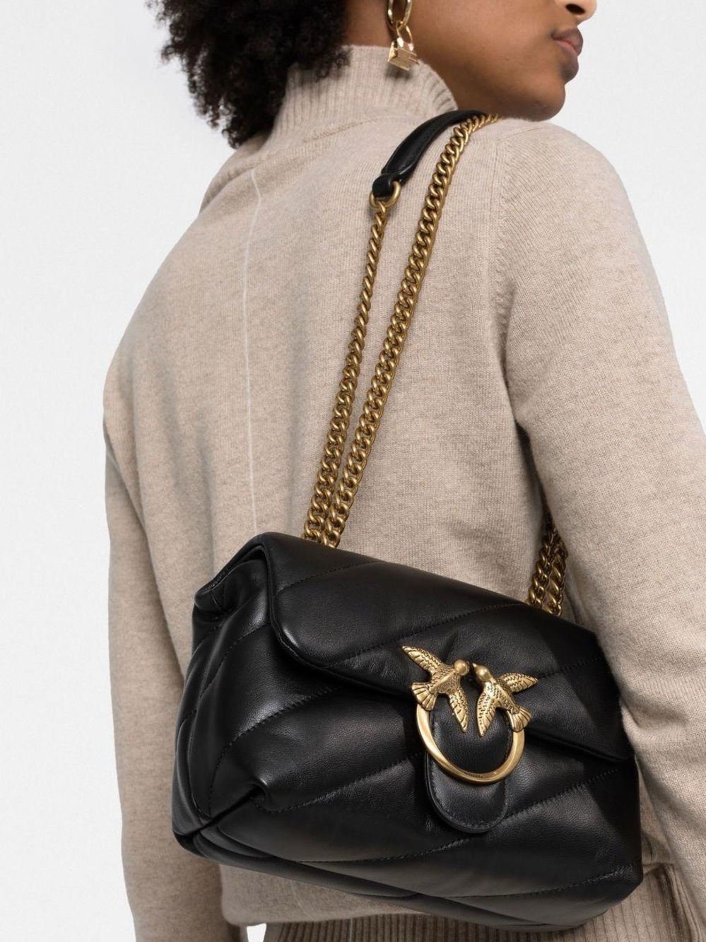 🆕{Pinko} Love Puff Quilted Chain-linked Crossbody Bag
